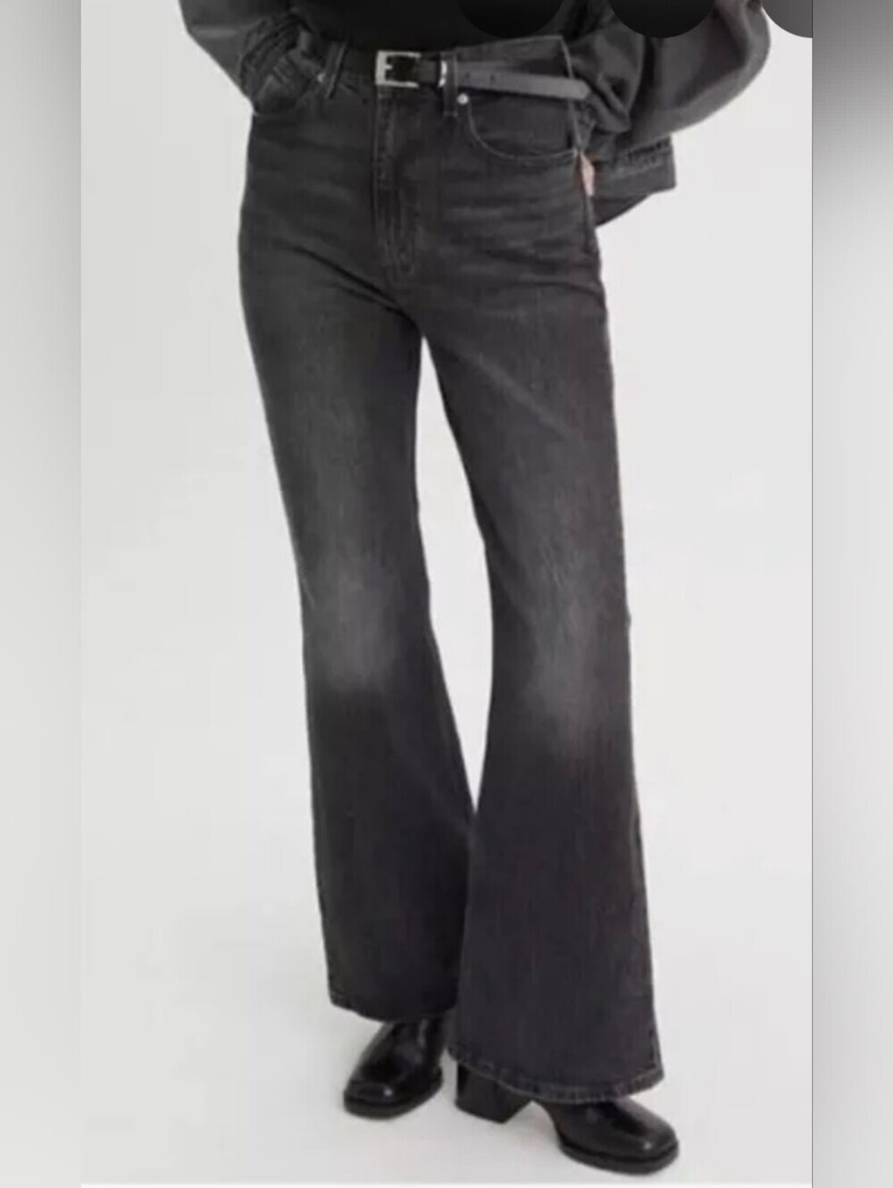 LEVIS-  7OS HIGH FLARE CHARCOAL DENIM